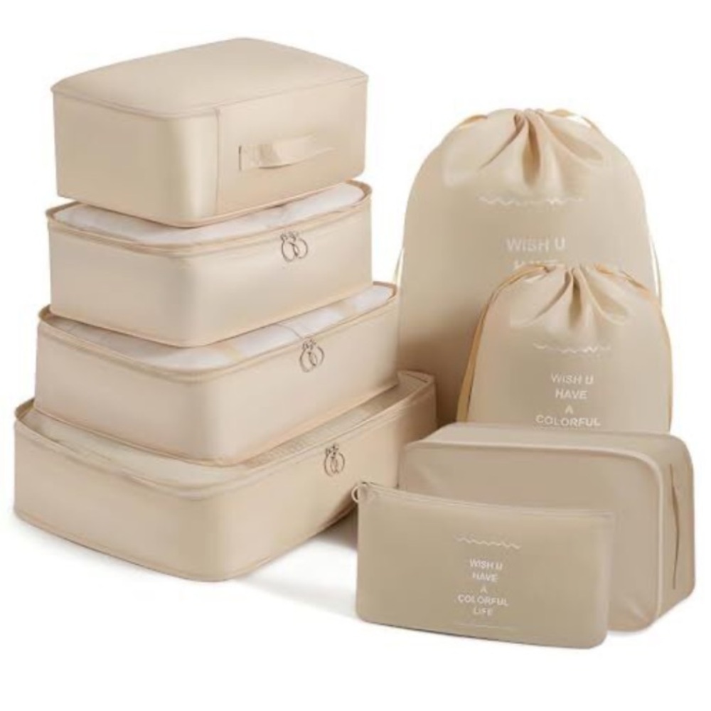 NWT Set of 8 pcs Travel Packing Set. Unisex
